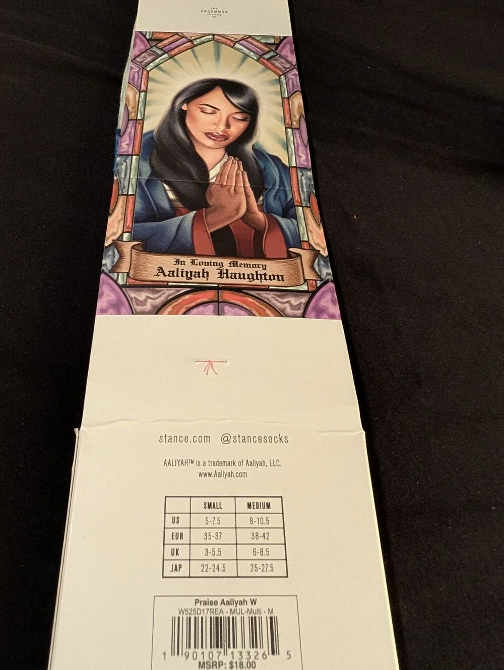 Stance Anthem Aaliyah Tribute Wall Art  Socks Praise Collection M 8-10.5